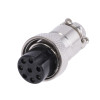 MIC326 Розетка мікрофонна на кабель, 6 контактів, d=16мм MIC326 Розетка мікрофонна на кабель, 6 контактів, d=16мм